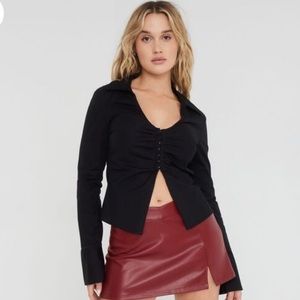 Garage Collared Button Down Top